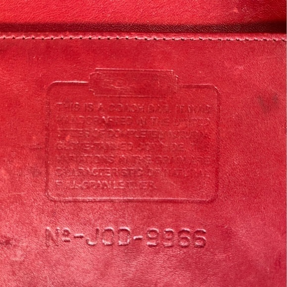 Vintage Coach Red 9366 Legacy Shoulder/Crossbody Bag Made in USA - Picture 10 of 14